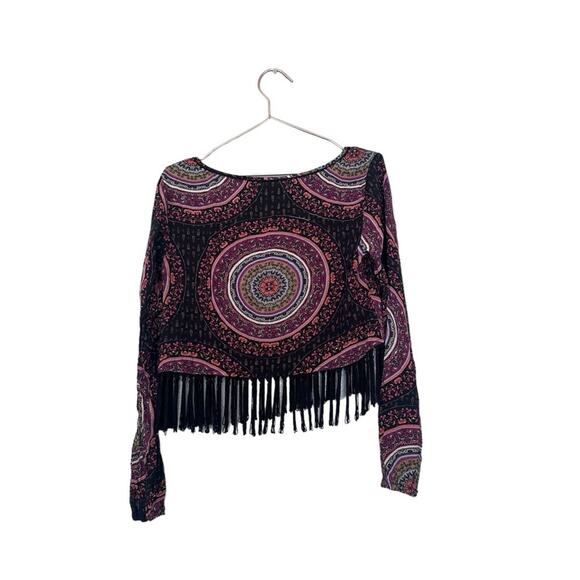 Gypsy warrior crop top with fringe size large - Picture 5 of 7